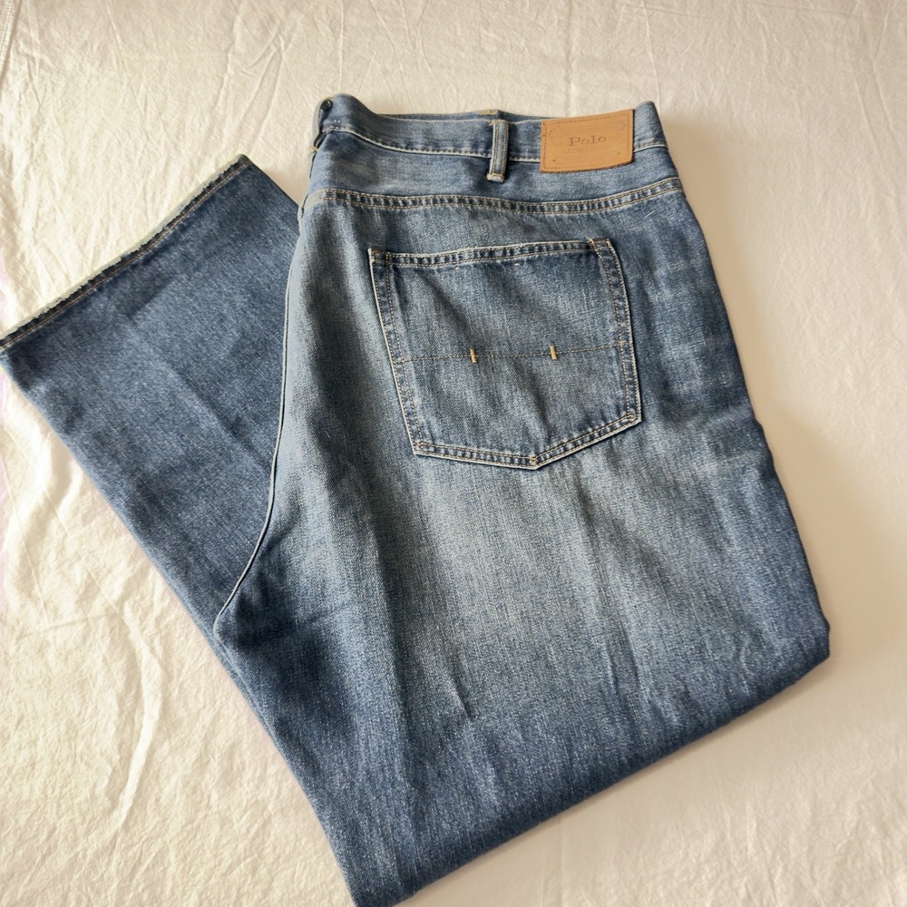 Polo Ralph Lauren Men Hampton Relaxed Straight Jeans 48B X30 Blue Jeans